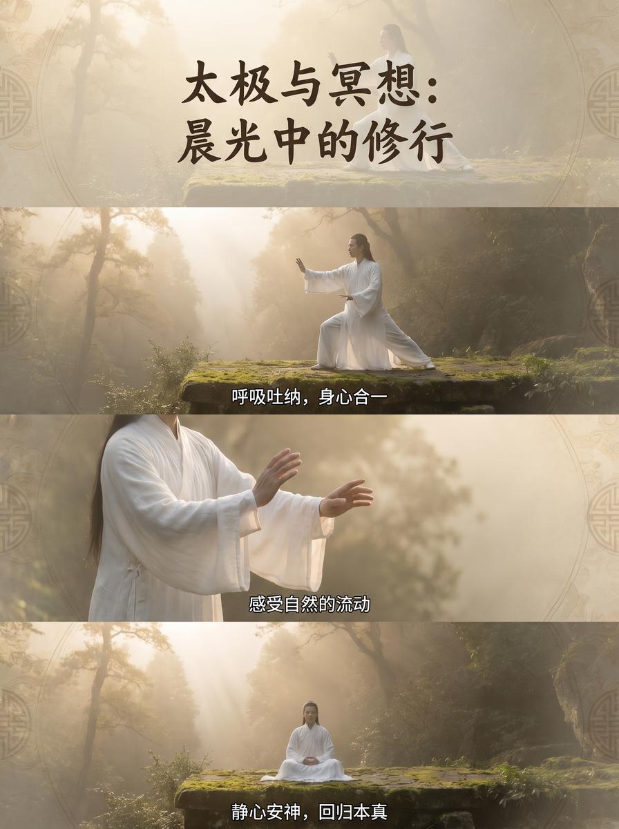 17C 太极晨练视频演示：晨光中的东方身心修行 - www.dszmzsm.cn